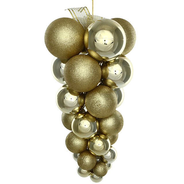 Winter Deco Гроздь из пластиковых шаров Almansora 50 см золотая 3081117