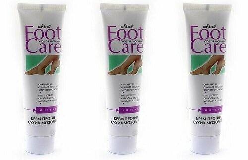 Белита Крем для ног Foot Care, против сухих мозолей, 100 мл, 3 шт