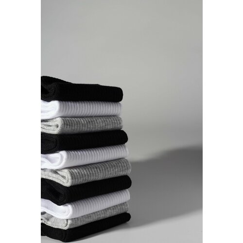 Носки , размер 37-42, черный, белый, серый