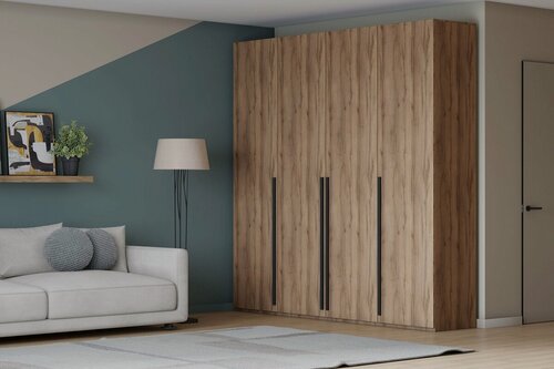 Изображение товара Шкаф распашной МебельЛэнд24 Лорена Пакс - 4 Дуб Табачный 180x70x240 для одежды четырехдверный