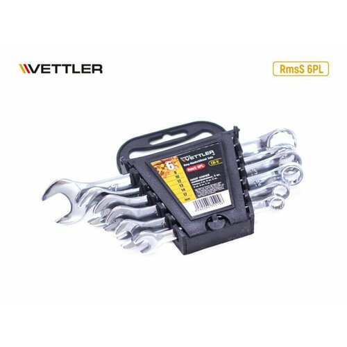 vettler 18200 набор ключей комбинированных 12пр 6 22мм пласт держатель vettler VETTLER RMSS6PL Набор ключей комбинированных (6пр) 8-17мм пласт. держатель VETTLER