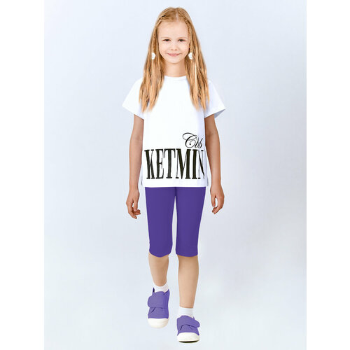 фото Бриджи ketmin детские фиолетовые premium line, размер 104, фиолетовый
