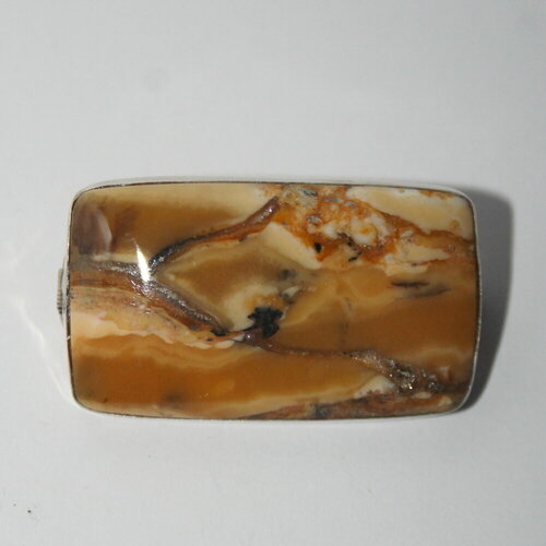 Брошь True Stones, агат, черный, коричневый