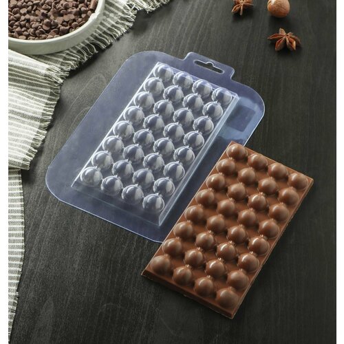 Форма для шоколада и конфет Шоколадная Массажка, 16,5x8,5x1,6 см