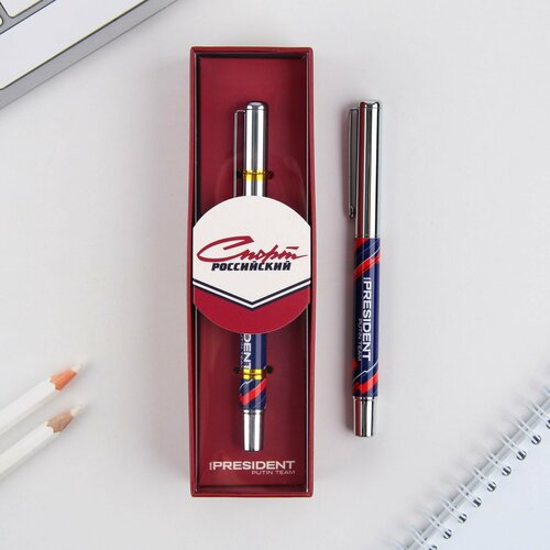 Ручка металл с колпачком Спорт российский фурнитура серебро 10 мм 1шт 475₽