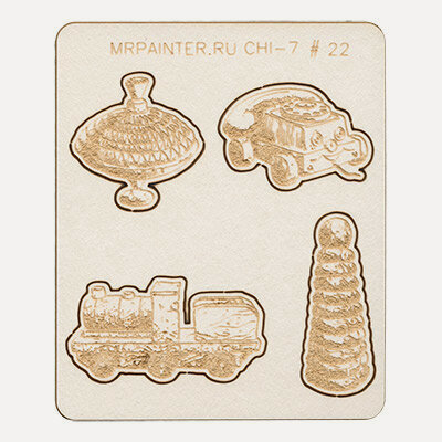 Изображение товара Mr.Painter CHI-7-LM18 Чипборд 7 х 8.5 см Игрушки №3 декоративная заготовка для скрапбукинга