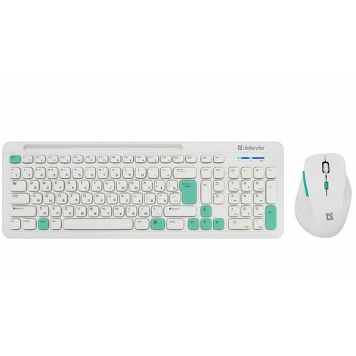 Клавиатура мышка DEFENDER C-978 синийбелый 45978 197800₽