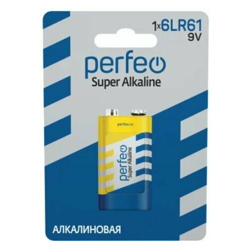 Батарейка крона Perfeo 6LR61 alkaline 9 вольт BL1