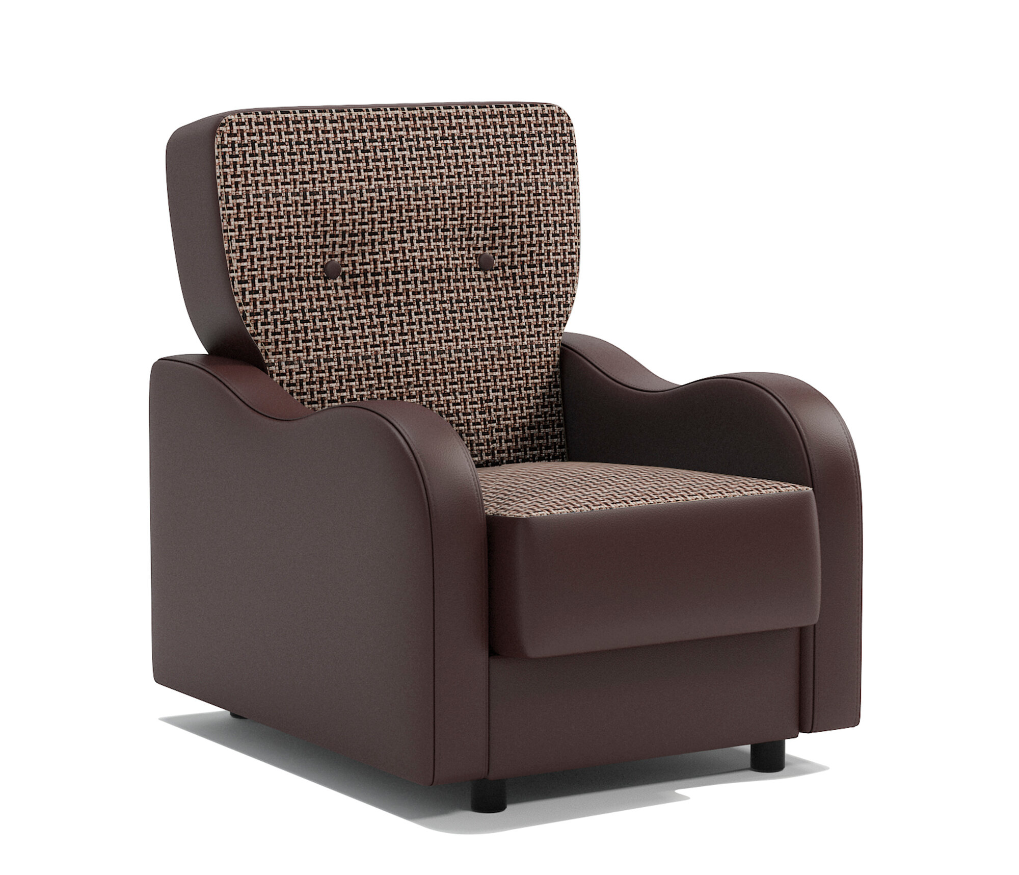 Кресло Шарм-Дизайн Классика В рогожка коричневый