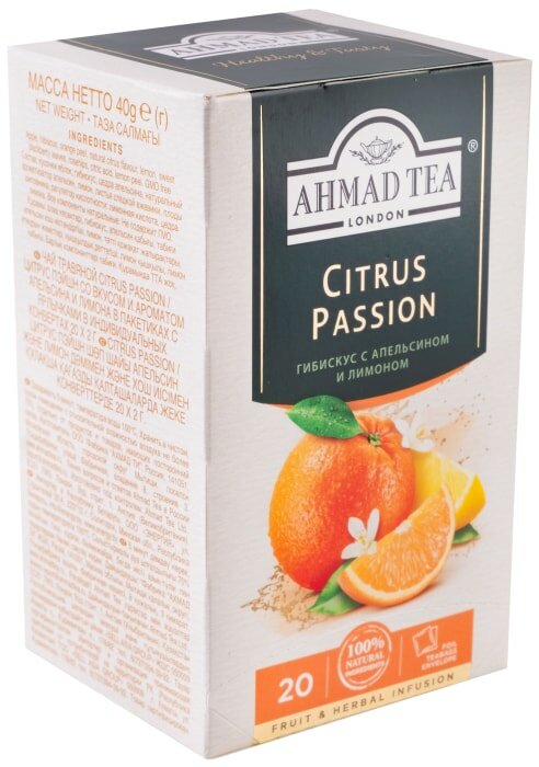 Чай травяной Ahmad Tea Citrus Passion с ароматом апельсина и лимона 20*2г