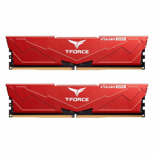 Оперативная память TEAMGROUP T-Force Vulcan Red FLRD564G6000HC38ADC01 DIMM DDR5 64Гб6000МГц CL38 2x32Гб радиатор 2425500₽