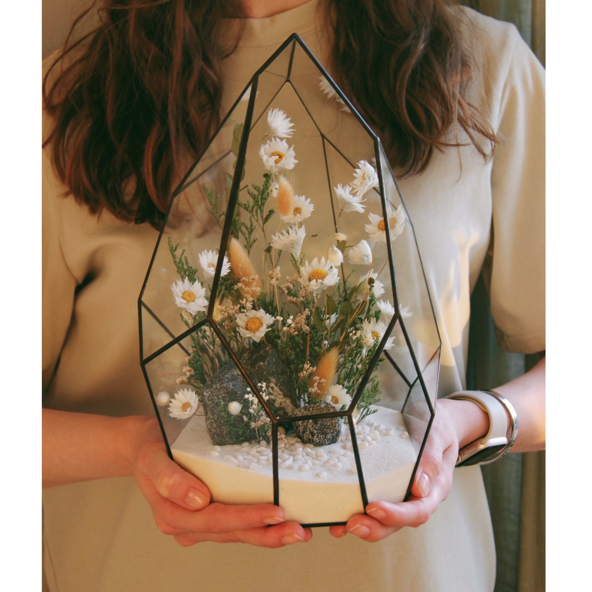 Интерьерный флорариум  Изысканные ромашки  от бренда Severinside