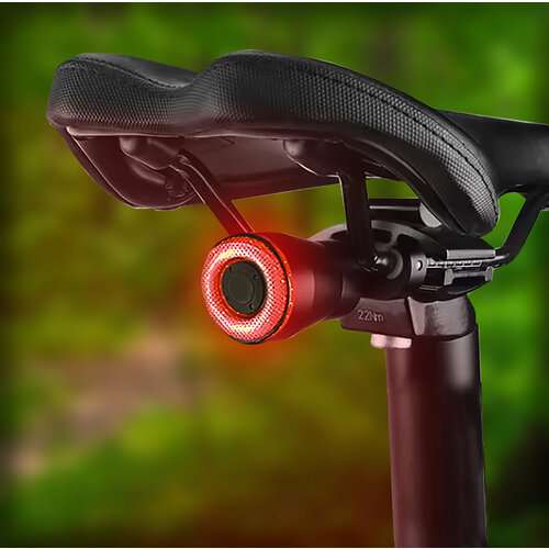 Фонарь задний для велосипеда аккумуляторный c стоп-сигналом, с 4 режимами GLANZEN BFL-0400-03-smart