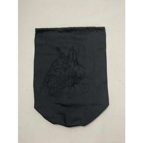 Рюкзак с вышивкой / собака бультерьер / Мешок / 40 см (cm) х 35 см (cm) / Custom bag with embroidery / Bag with lining and Velcro pocket. / SZ