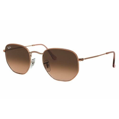 солнцезащитные очки ray ban шестиугольные оправа металл градиентные коричневый Солнцезащитные очки Ray-Ban, коричневый, оранжевый