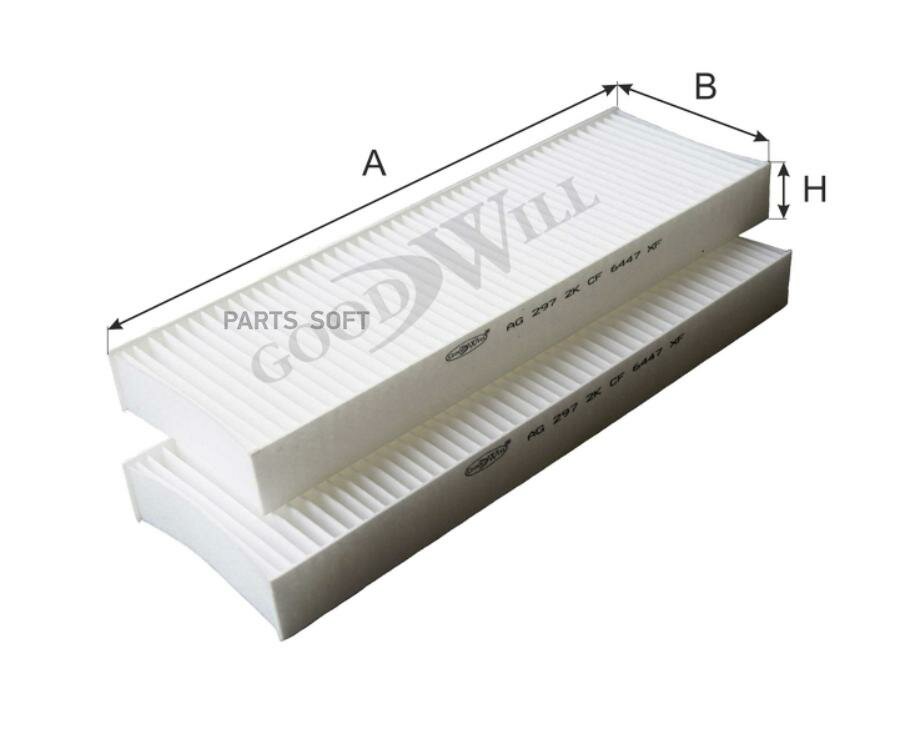 Фильтр салона Good Will AG2972KCF Citroen / Peugeot: 6447. XF 647992 6479.93