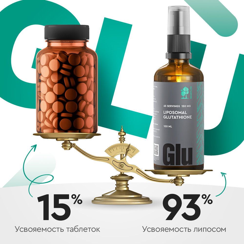 Глутатион липосомальный Smartlife/Смартлайф раствор для приема внутрь 100мл ООО СМАРТЛАЙФ - фото №5