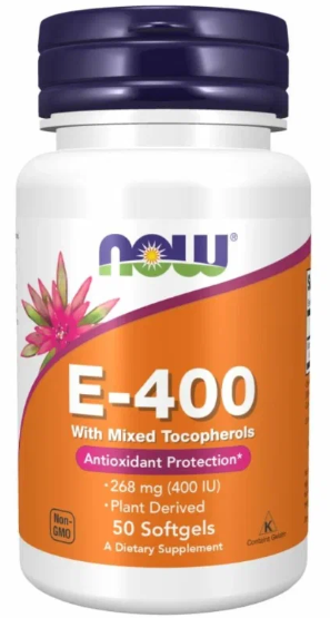 NOW E-400 Mixed Toc 50 капсул Нау витамин е 400