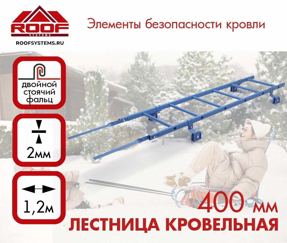 фото Лестница кровельная PRESTIGE ZN фальц