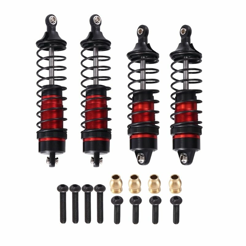 4 шт. металлических амортизатора для Traxxas Slash 4X4 2WD Rustler Stampede Hoss 1/10 RC автомобиля MyPads, Red