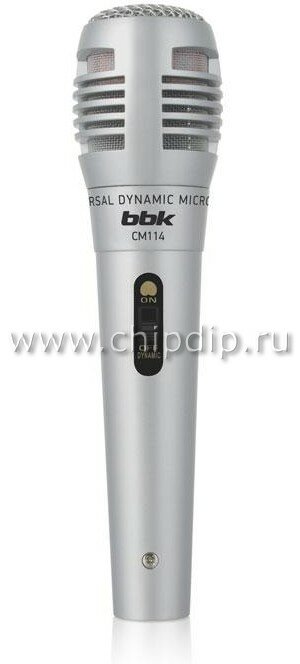 Микрофон проводной BBK CM114 2.5м серебристый