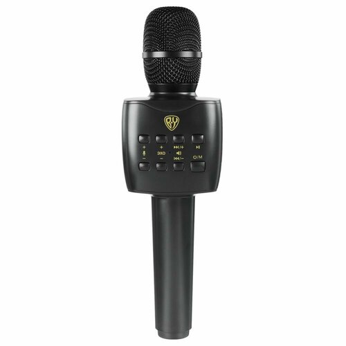 BY Колонка-микрофон беспроводная караоке 5 Вт 1200мач динамик меню настроек черный 1710₽