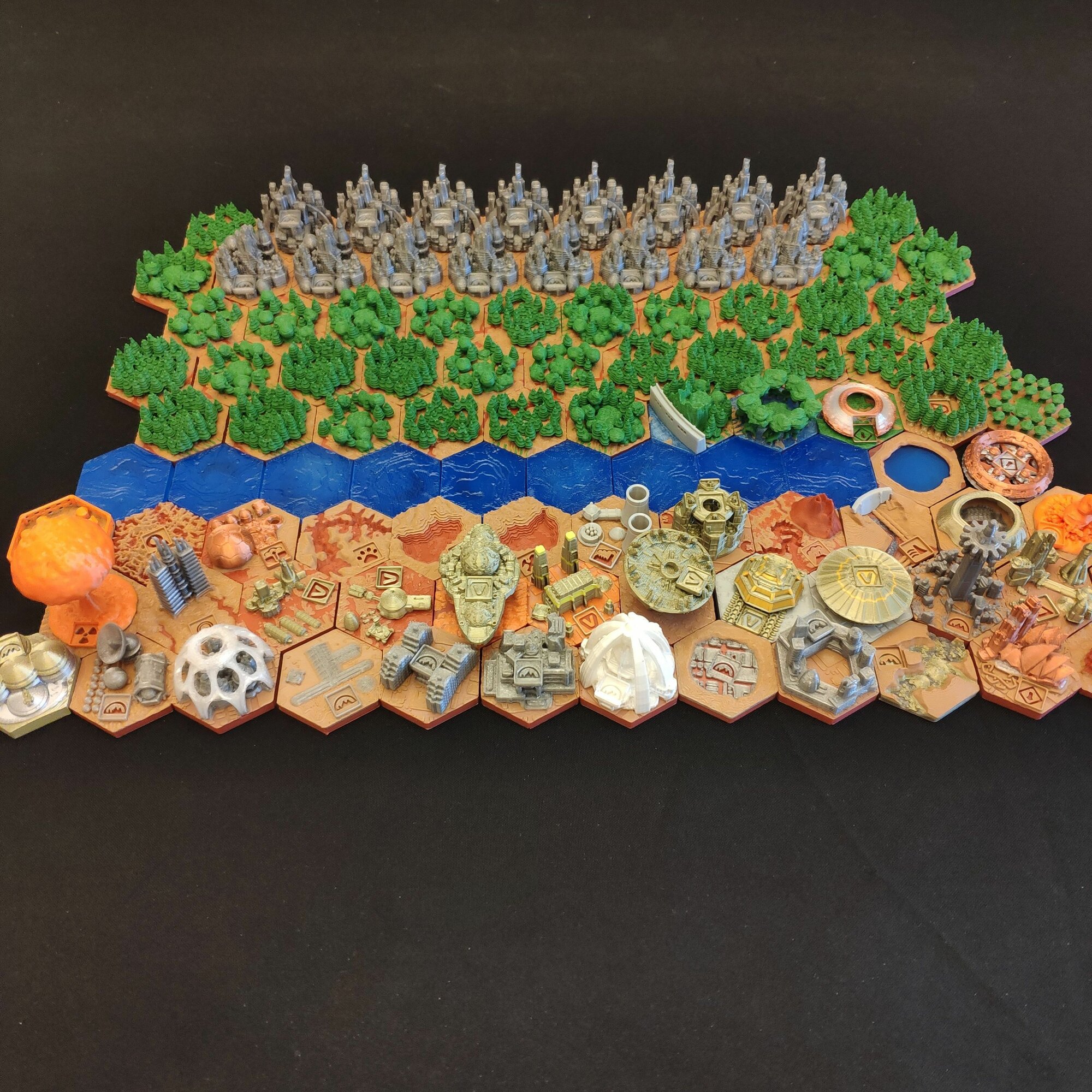 Тайлы для настольной игры "Покорение Марса" реалистичные с системой хранения