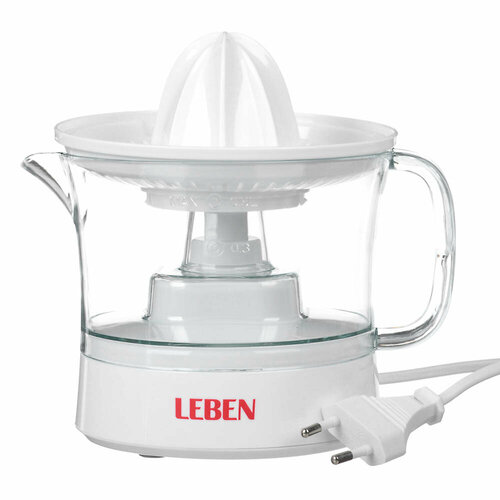 LEBEN Соковыжималка для цитрусовых 25Вт встроенная емкость для сока 05л пластик 159700₽