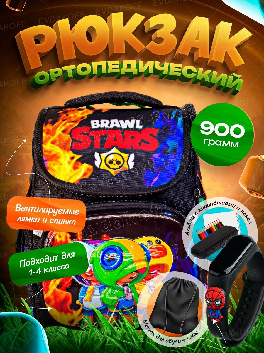 фото Рюкзак школьный для мальчика анатомический Roblox 6в1