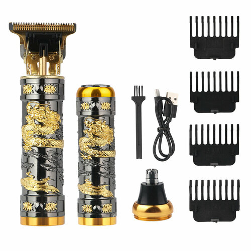Многофункциональная машинка для стрижки 3 в 1 набор из трех частей цвет чёрное золото 83400₽