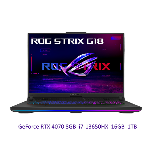 Игровой ноутбук ASUS ROG Strix G18 Core i7 13650HX 18 2560x1600 16GB 1Tb RTX 4070 8GB Windows 11 в подарок цвет Grey 21000000₽