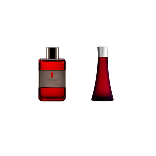 Подарочный набор для неё и для него по мотивам Antonio Banderas The Secret Temptation, Hugo Deep Red 2 по 10 мл