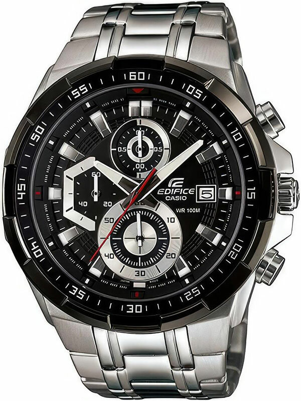 Наручные часы CASIO Edifice, серебряный, черный — фото 1