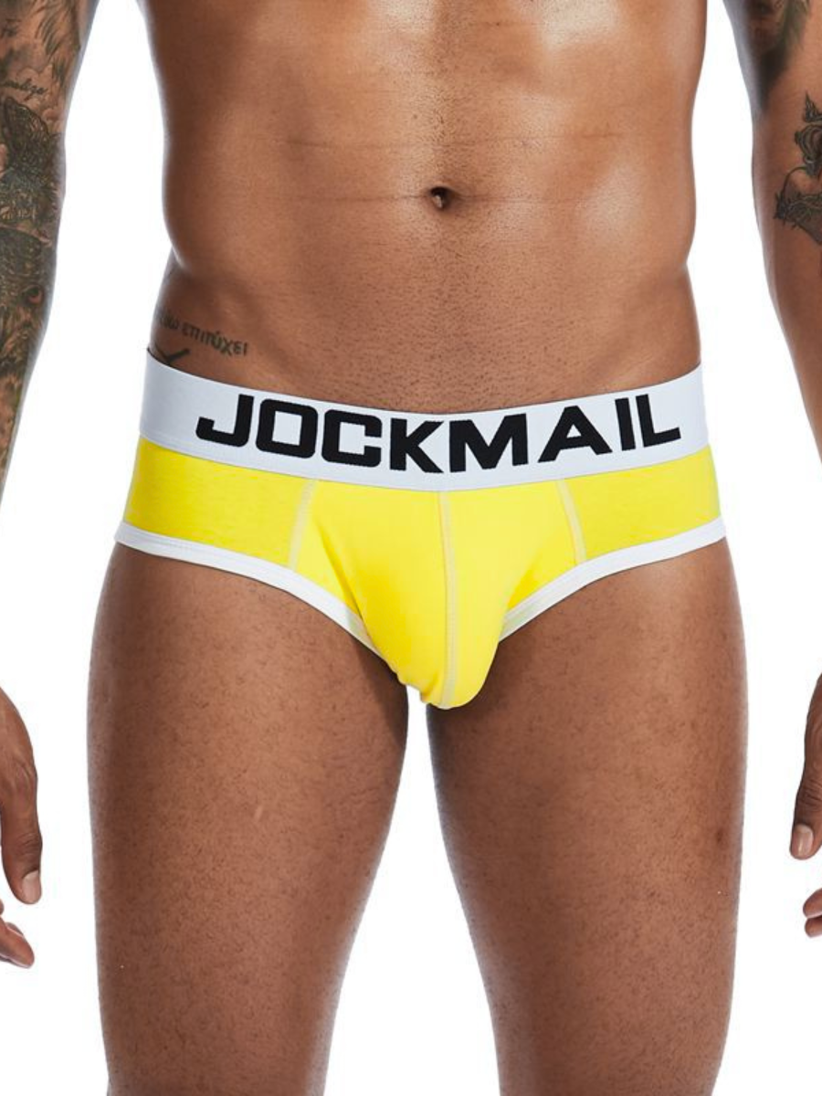 Мужские трусы брифы желтые JOCKMAIL JM2032-13 M (46)