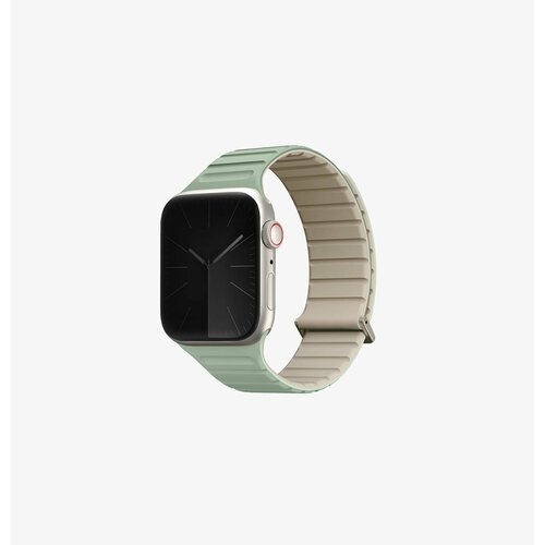 Ремень силиконовый Uniq REVIX EVO для Apple Watch 41/40/38, цвет мятный/бежевый (SOFT MINT/BEIGE)