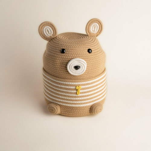 Корзина для хранения ручного плетения SL Home Медведь 25х26х41 см 1970₽