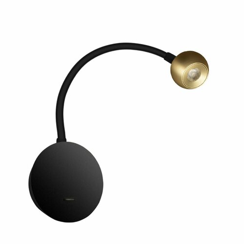 фото Бра loft it point brass 10254, металл, led-лампы, черный, золотистый