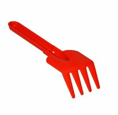 Грабли малые 19 см детские для игр в песочнице красный 0.1 кг