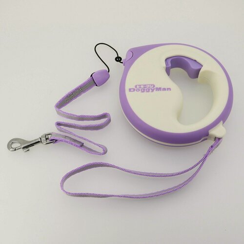 Изображение товара Рулетка-поводок Japan Premium Pet с блокировкой в одно касание, сиреневый, размер S (до 10 кг)