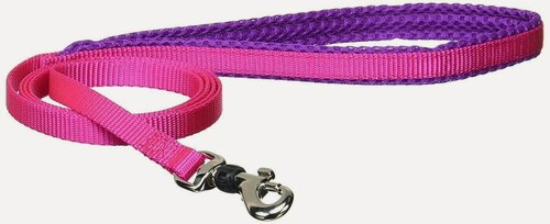 Изображение товара Поводок для собак Japan Premium Pet с защитой на карабине и мягкой анатомической вкладкой для рук, серия 40 оттенков радуги, розовый, размер S.