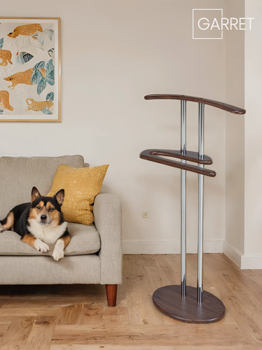 Изображение товара Вешалка GARRET "Астон", напольная, для одежды, цвет орех, МДФ, металл, 105х50х27,5 см