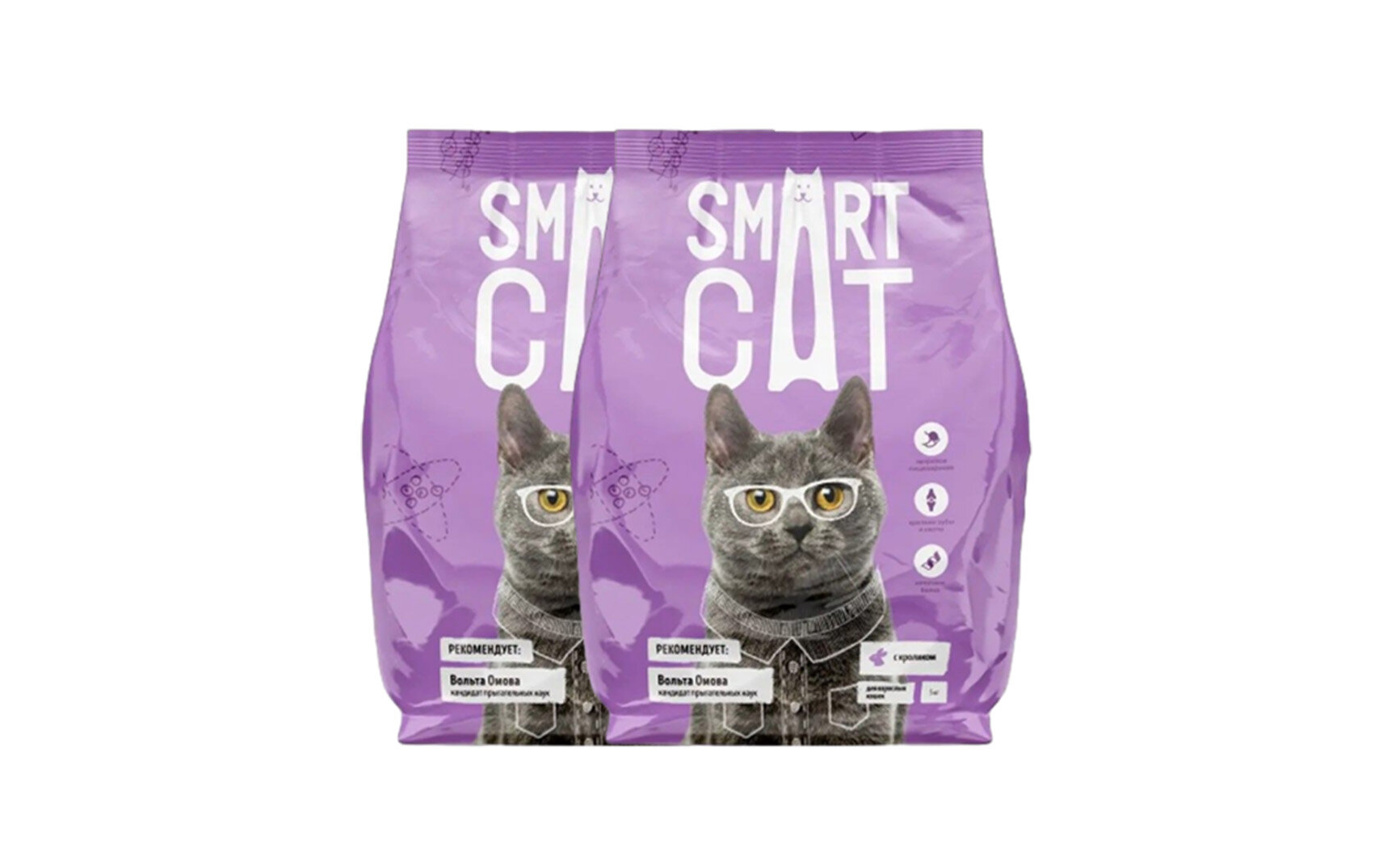 Smart Cat сухой корм Для взрослых кошек с кроликом 1,4 кг х 2 шт.