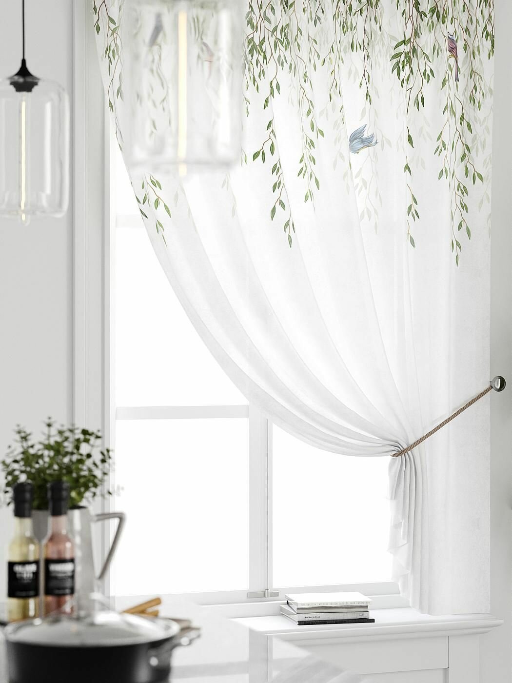 Шторы в кухню / Тюль для кухни Comfy Way 150х170 см 1 шт / Грентил - 45 — фото 1