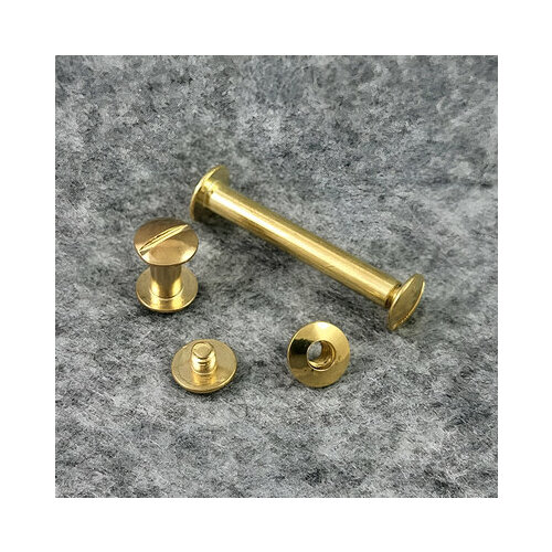 Винт металлический переплетный 03,5 мм золото (100 шт)