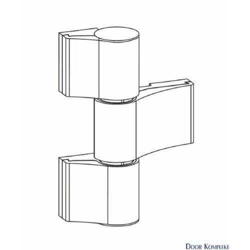 Петля дверная dormakaba 3-х секц анкер RAL 8017 1904₽