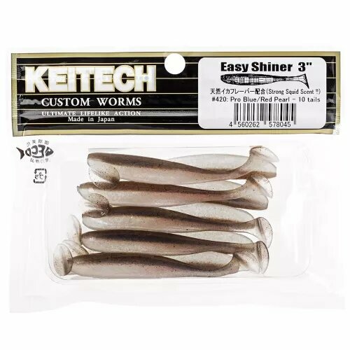 Силиконовая приманка Keitech Easy Shiner 4.5 #420 11.5см. 6шт.