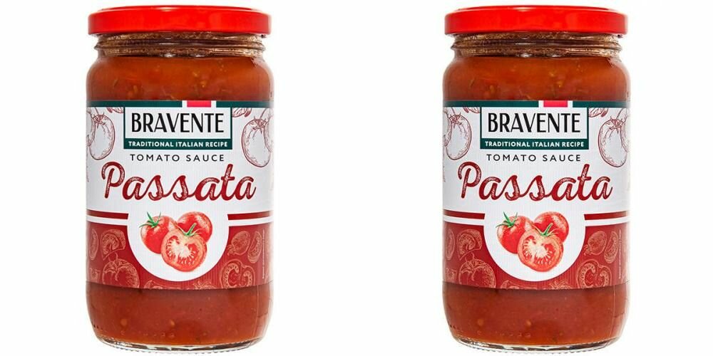 Bravente Соус томатный Tomato Passata, 360 г, 2 шт