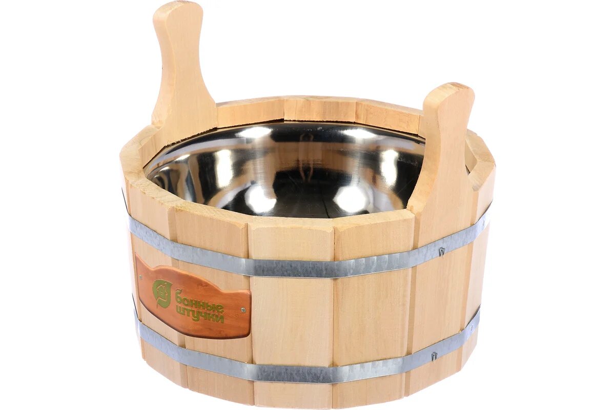 Банные штучки Ушат шайка 65 л с нержавеющей вставкой в кор. /1 33216