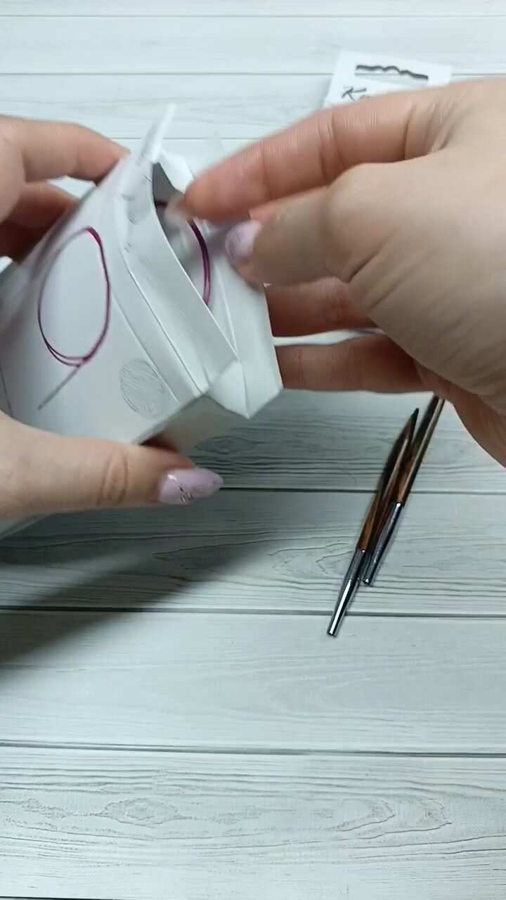 Тросик KnitPro для круговых спиц, общая длина со спицами 40 см, черный — фото 1