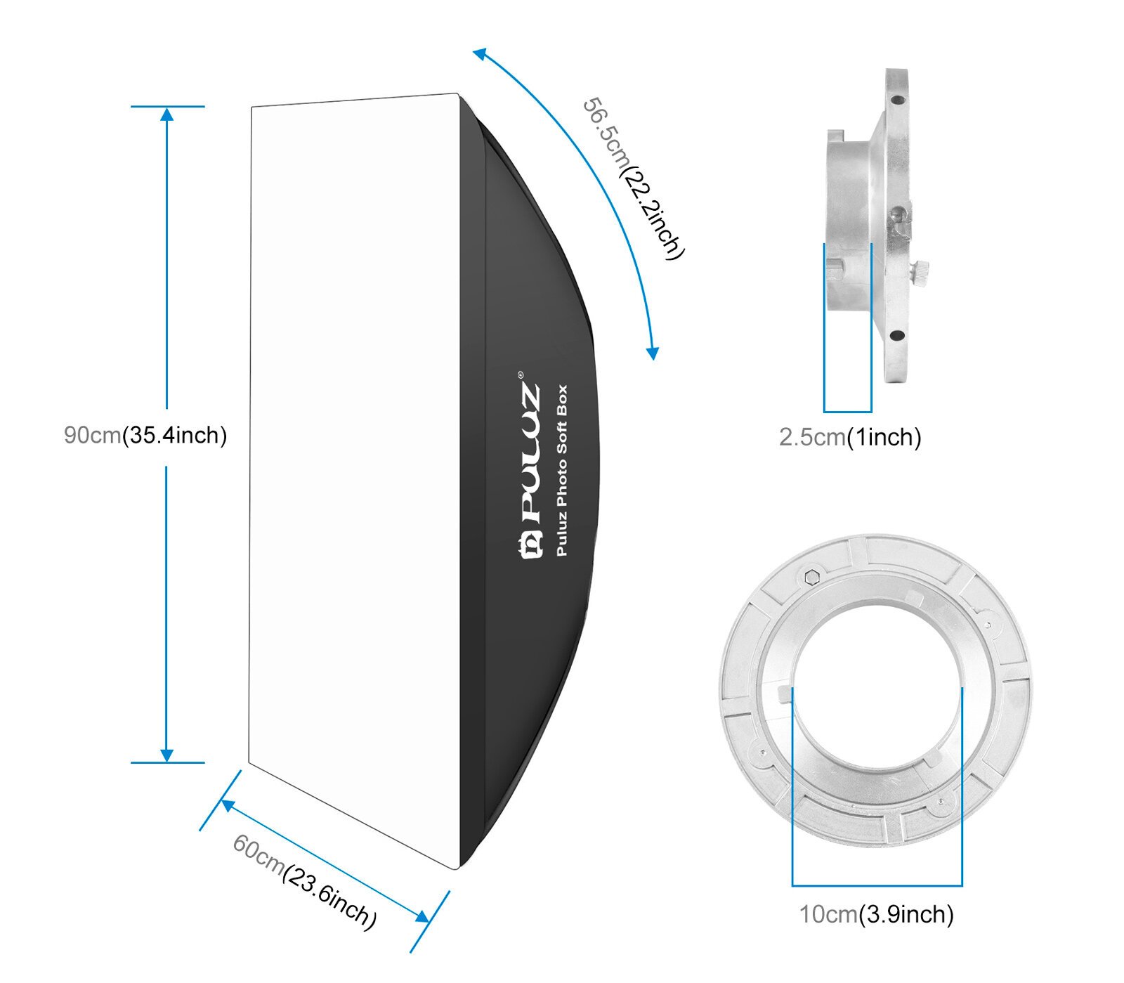Софтбокс Puluz PU5124 Softbox, 60х90 см, Bowens — фото 1